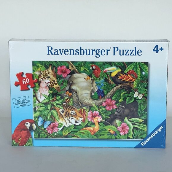 New sealed Ravensburger- 60 Piece Puzzle -Tropical Friends Animals - Picture 11 of 16